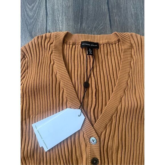 universal standart short sleave ribbed sweater 1569-674 Size Large - Picture 5 of 5